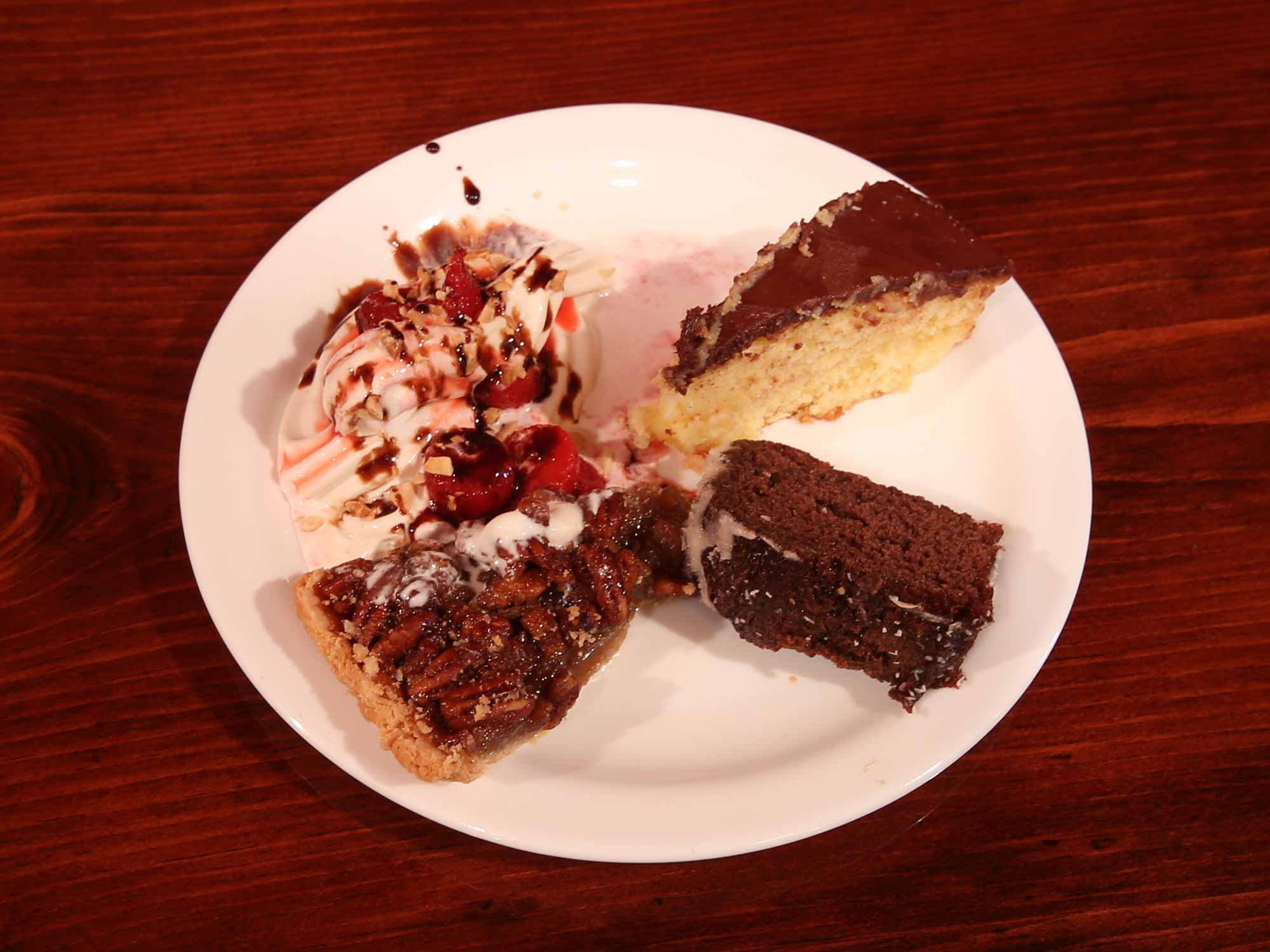 various desserts on a plate